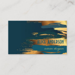 Tarjeta De Visita Lujo elegante moderno dorado glamour diseñador tur