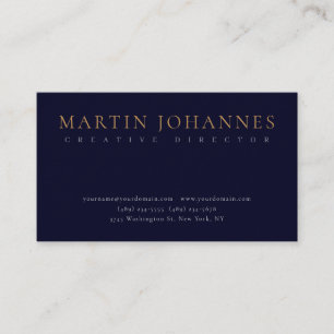 Tarjeta De Visita Lujo Elegante Profesional Negro Azul Plano Grueso