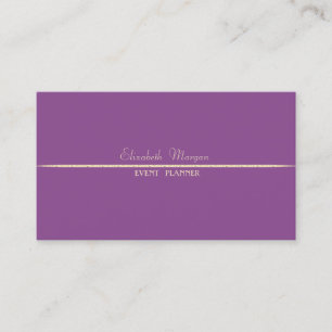Tarjeta De Visita Lujo Elegante Simple,Violeta