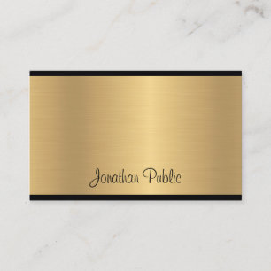 Tarjeta De Visita Lujo excelente del oro moderno del encanto de