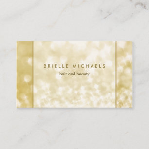 Tarjeta De Visita Lujo FAUX Gold Bokeh Sparkle Hair y Beauty