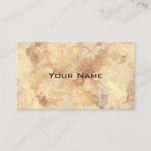 Tarjeta De Visita Lujo Glam Chic Patrón de mármol dorado marrón vint