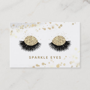 Tarjeta De Visita *~* Lujo Glam Gray Black GoldEyes Lashes