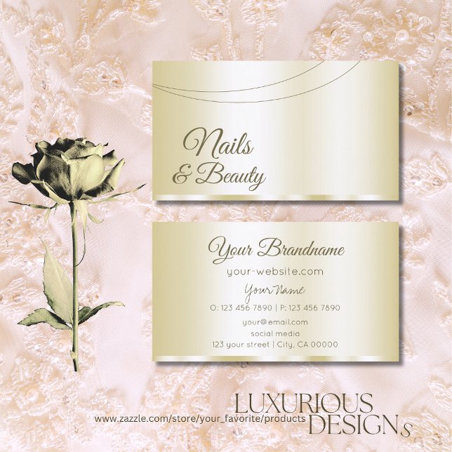 Tarjeta De Visita Lujo Glamour Profesional y Simple (Subido por el creador)