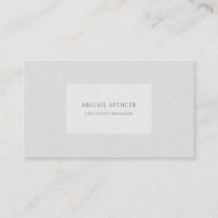 Tarjeta De Visita Lujo Grueso Plano Gris Minimalista Profesional