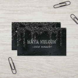 Tarjeta De Visita Lujo Guay Rainy Black Background