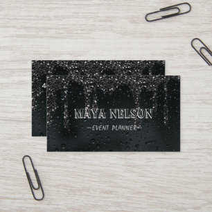 Tarjeta De Visita Lujo Guay Rainy Black Background