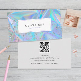 Tarjeta De Visita Lujo holográfico de moda
