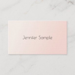 Tarjeta De Visita Lujo llano minimalista moderno rosado elegante de