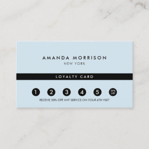 Tarjeta De Visita Lujo Minimalista Azul Lealtad
