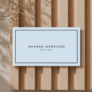 Tarjeta De Visita Lujo Minimalista Boutique Azul/Negro