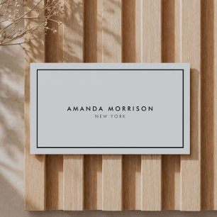 Tarjeta De Visita Lujo Minimalista Boutique Gris/Negro