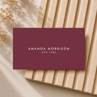Lujo Minimalista Boutique Rojo Burgundy Profundo