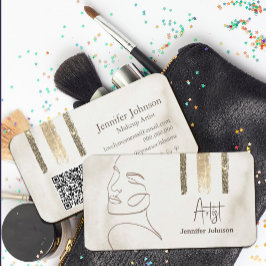 Tarjeta De Visita Lujo Minimalista Face Beauty