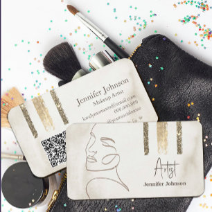 Tarjeta De Visita Lujo Minimalista Face Beauty