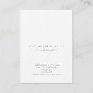 Tarjeta De Visita Lujo Minimalista Moderno Plano Grueso