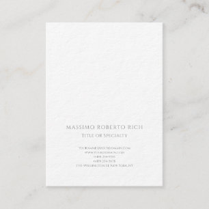 Tarjeta De Visita Lujo Minimalista Moderno Plano Grueso