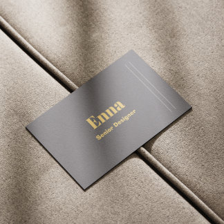 Tarjeta De Visita Lujo Minimalista Profesional Negro y Dorado