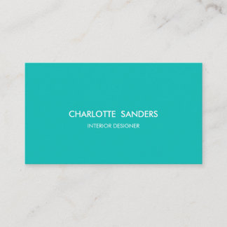 Tarjeta De Visita Lujo minimalista simple y verde azulado