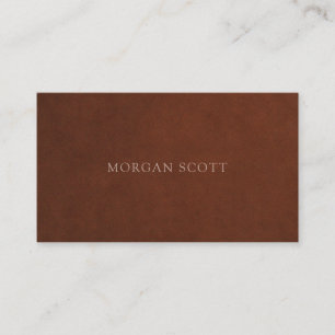 Tarjeta De Visita Lujo Minimalista Textura de Terracota Suede