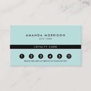Tarjeta De Visita Lujo Minimalista Verde Menta Lealtad