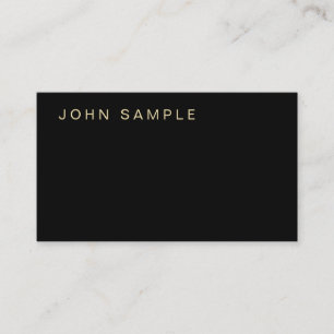 Tarjeta De Visita Lujo Moderno Elegante Blanco Negro Oro Elegante