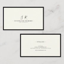 Lujo Monograma Moda de Marfil Negro Estilo