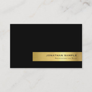 Tarjeta De Visita Lujo negro creativo elegante moderno de la raya