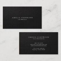 Lujo Negro Cuero Profesional Mínimo Personalizado