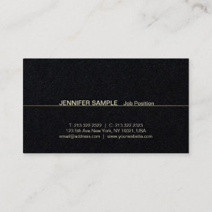 Tarjeta De Visita Lujo negro elegante profesional del oro blanco