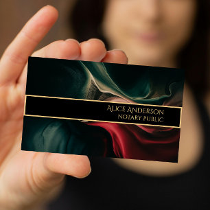 Tarjeta De Visita Lujo negro rojo verde dorado elegante glamuroso ch