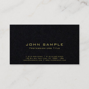 Tarjeta De Visita Lujo negro superior profesional del oro elegante