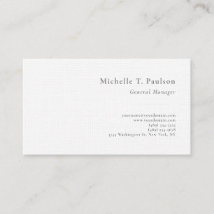 Tarjeta De Visita Lujo Premium Minimalista Moderno de Lino