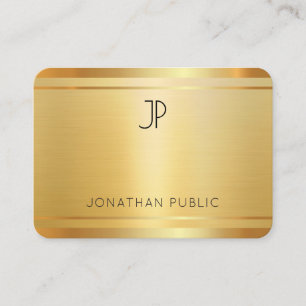 Tarjeta De Visita Lujo Premium Silk Finish Faux Gold Professional