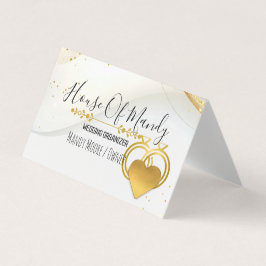 Tarjeta De Visita Lujo Profesional Moderno de Marca con Corazón de O