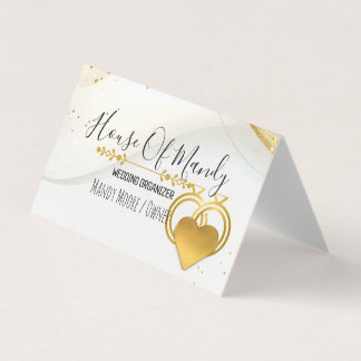 Tarjeta De Visita Lujo Profesional Moderno de Marca con Corazón de O
