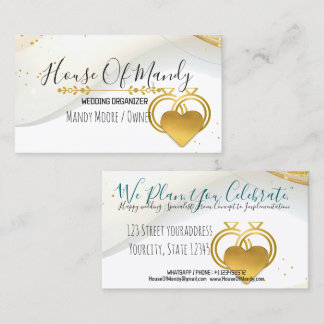 Tarjeta De Visita Lujo Profesional Moderno de Marca con Corazón de O