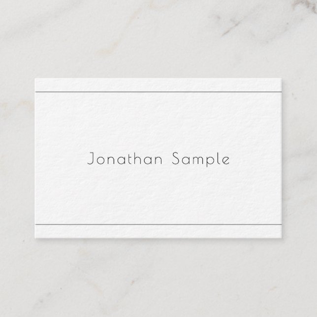Tarjeta De Visita Lujo profesional moderno elegante de Minimalistic (Anverso)