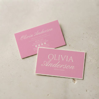 Tarjeta De Visita Lujo Retro Femenino Rosa Dinero Antiguo Luxe
