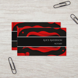 Tarjeta De Visita Lujo rojo negro elegante profesional femenino