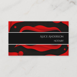 Tarjeta De Visita Lujo rojo negro elegante profesional femenino