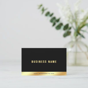 Tarjeta De Visita Lujo Su Texto Personalizado Elegante Negro y Oro