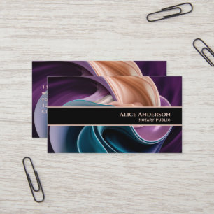 Tarjeta De Visita Lujo turquesa ciruela violeta beige elegante glam
