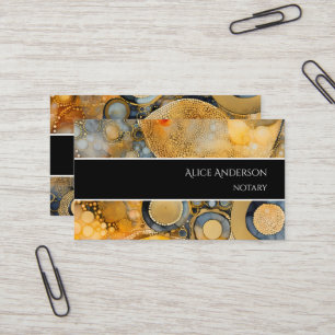 Tarjeta De Visita Lujosa roca de oro fósil abstracta elegante única