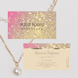 Tarjeta De Visita Lujosas estrellas Purpurinas color rosa morado dor