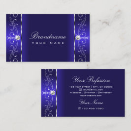 Tarjeta De Visita Lujosas joyas de contrabando azul Royal Ornamental