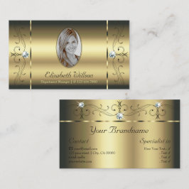 Tarjeta De Visita Lujosas joyas de oro contrabandeadas añaden a foto