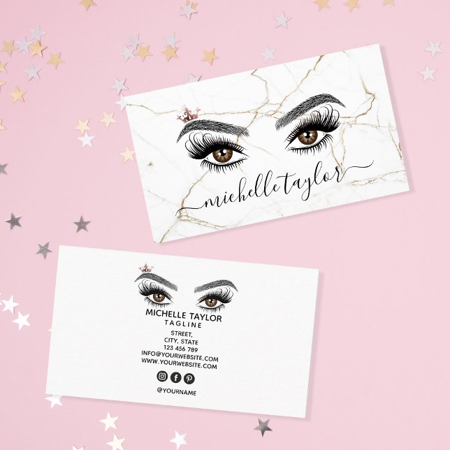 Tarjeta De Visita Lujoso artista de maquillaje Beauty Lash Extension (Subido por el creador)