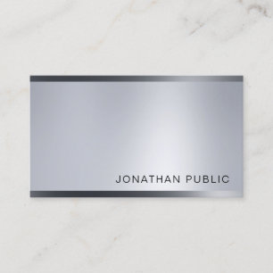 Tarjeta De Visita Lujoso aspecto plateado luces moderno profesional