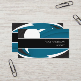 Tarjeta De Visita Lujoso blanco azul elegante profesional femenino